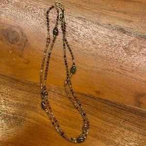 Genuine tourmaline and 14k gold filled necklace.